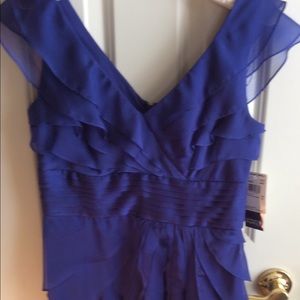 Adrianna Papell  blue chiffon dress